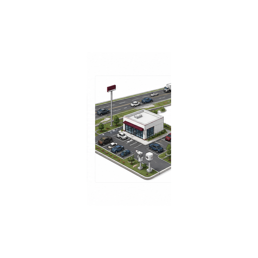 競合店と駅や近隣施設を比較する図
