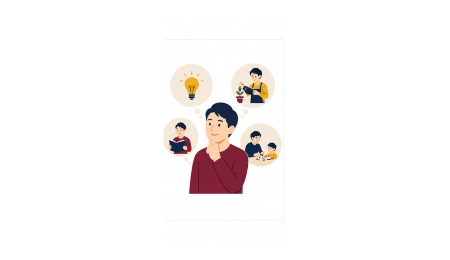 日常や趣味や学びから経営者の人柄を見せる図