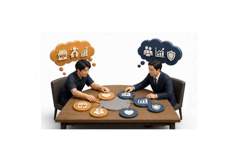 本部と加盟者が目的と優先事項を共有する図