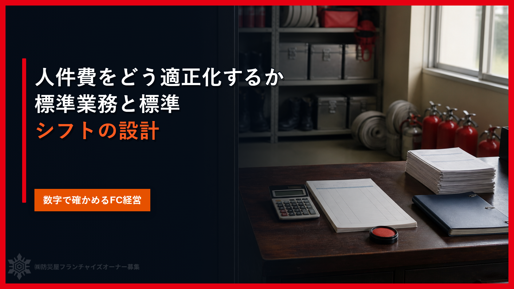 人件費をどう適正化するか｜標準業務と標準シフトの設計
