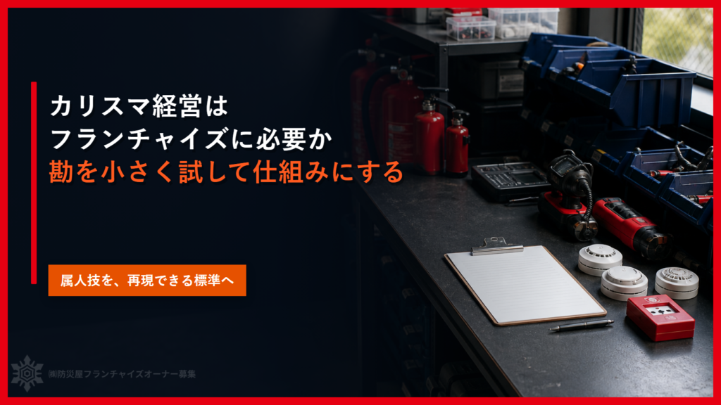 カリスマ経営はフランチャイズに必要か｜勘を小さく試して仕組みにする