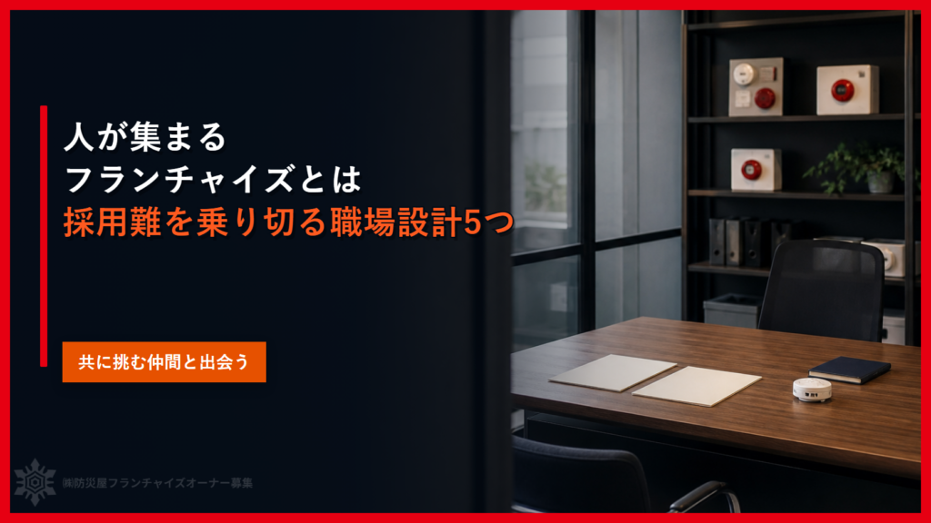 人が集まるフランチャイズとは｜採用難を乗り切る職場設計5つ