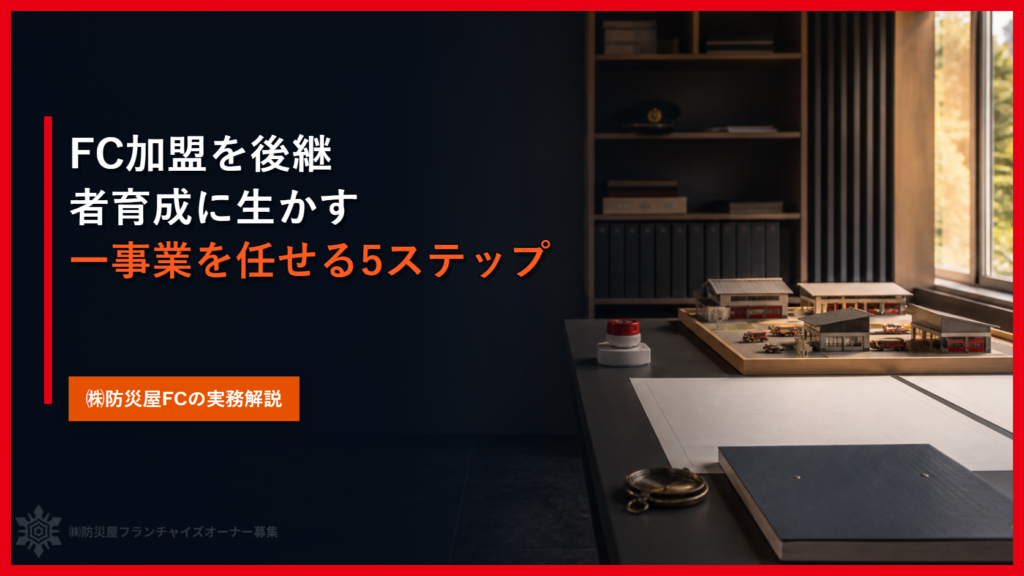 FC加盟を後継者育成に生かす｜一事業を任せる5ステップ
