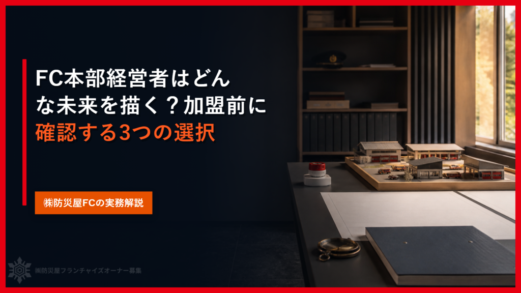 FC本部経営者はどんな未来を描く？加盟前に確認する3つの選択