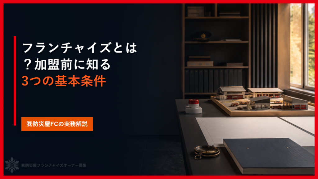 フランチャイズとは？加盟前に知る3つの基本条件