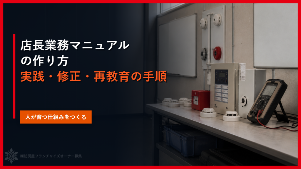 店長業務マニュアルの作り方｜実践・修正・再教育の手順