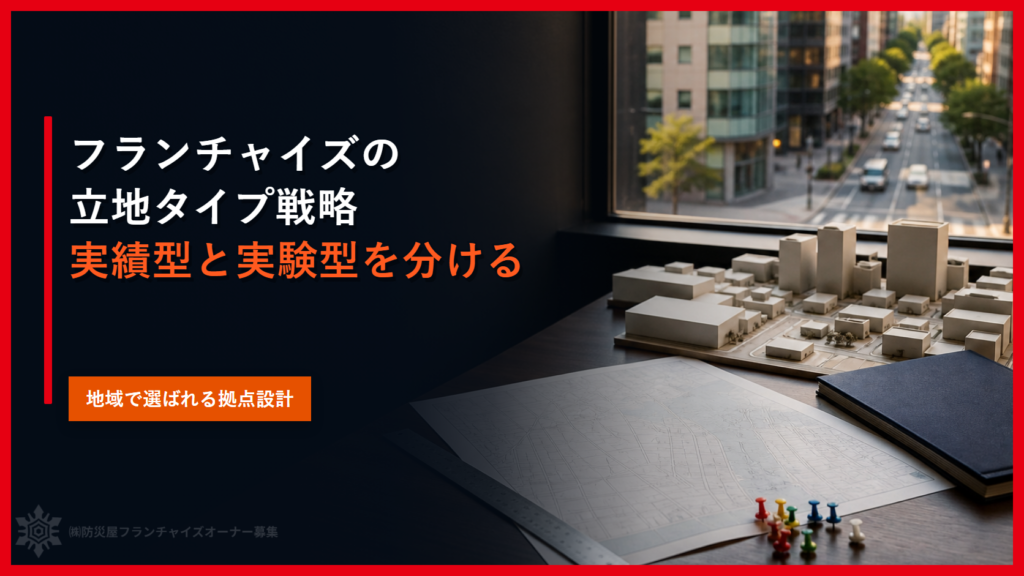 フランチャイズの立地タイプ戦略｜実績型と実験型を分ける