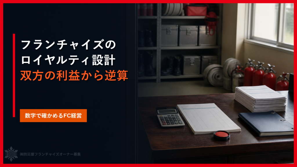 フランチャイズのロイヤルティ設計｜双方の利益から逆算