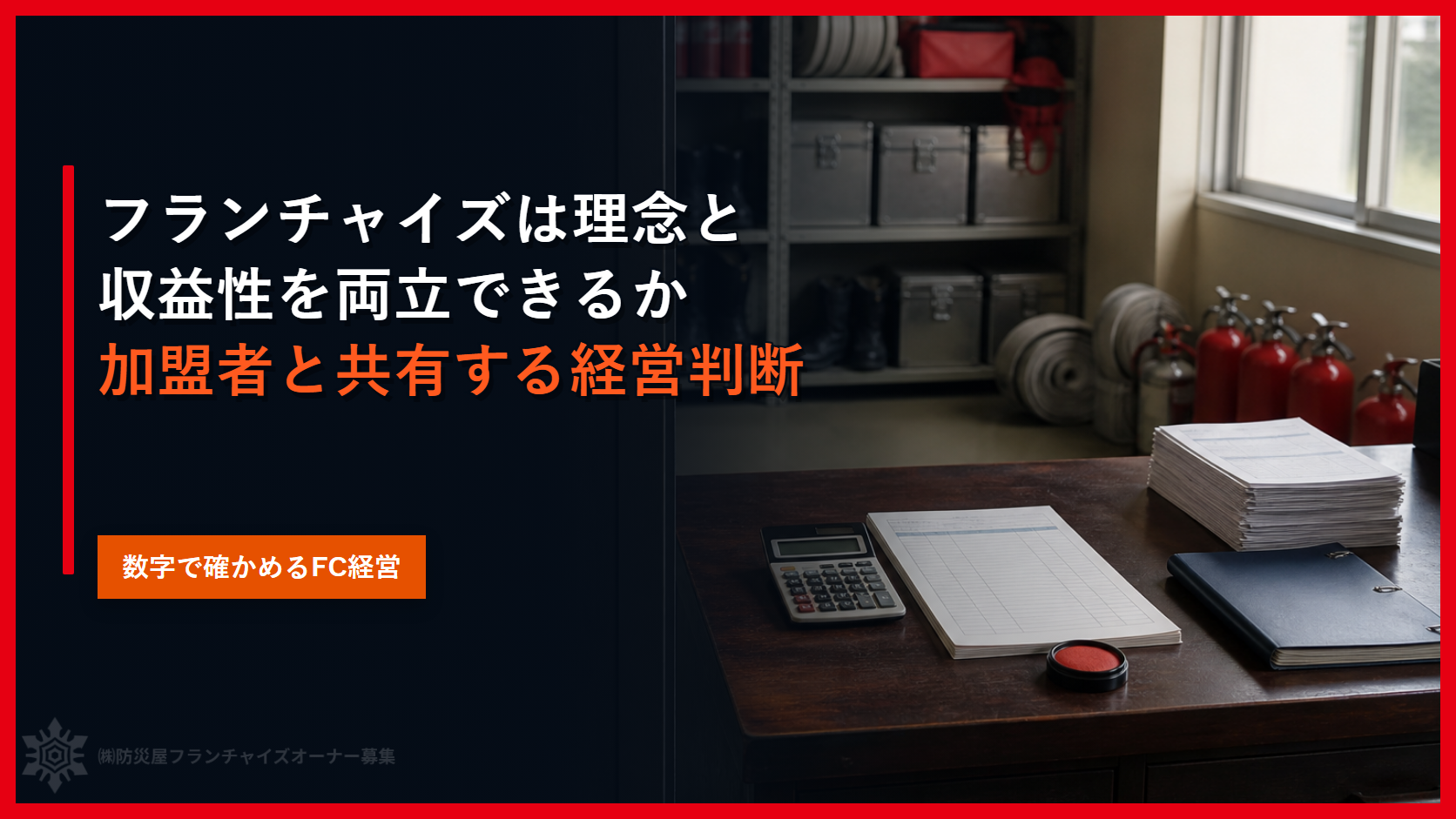 フランチャイズは理念と収益性を両立できるか｜加盟者と共有する経営判断