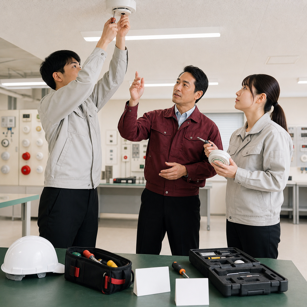 消防設備士の採用資格教育を確認する実技研修