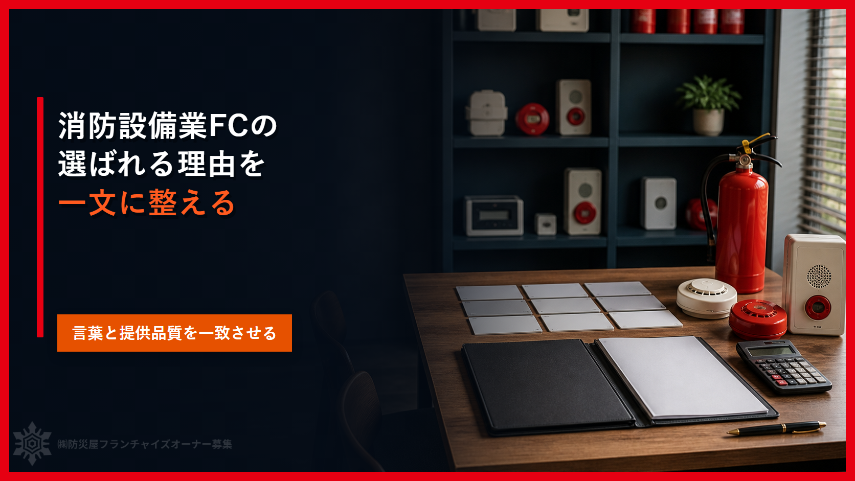 消防設備業FCの価値提案はどう作る｜選ばれる理由を整える６つの判断