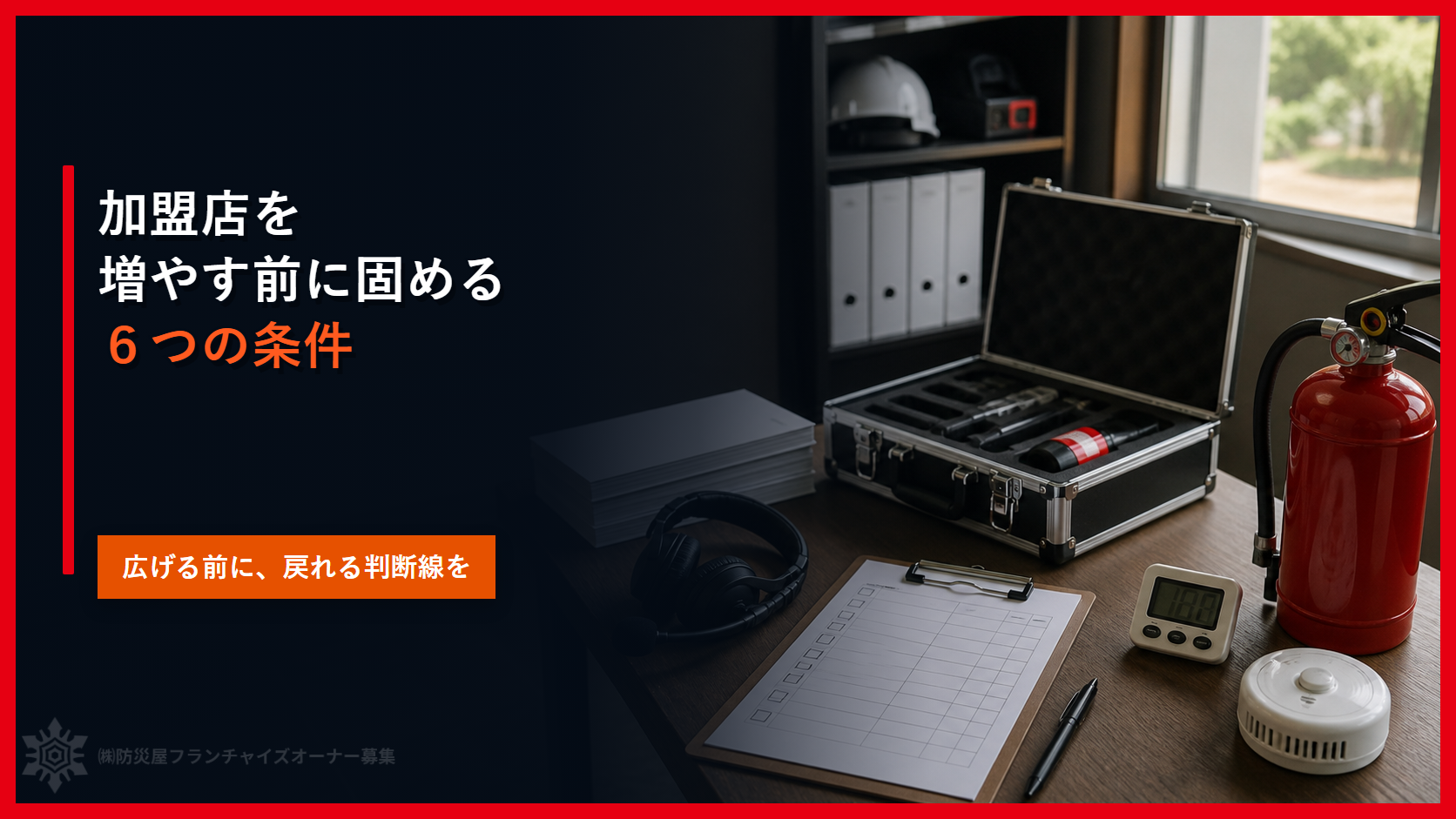 FC加盟店を増やす前に何を固める｜拡大で品質を崩さない６つの条件