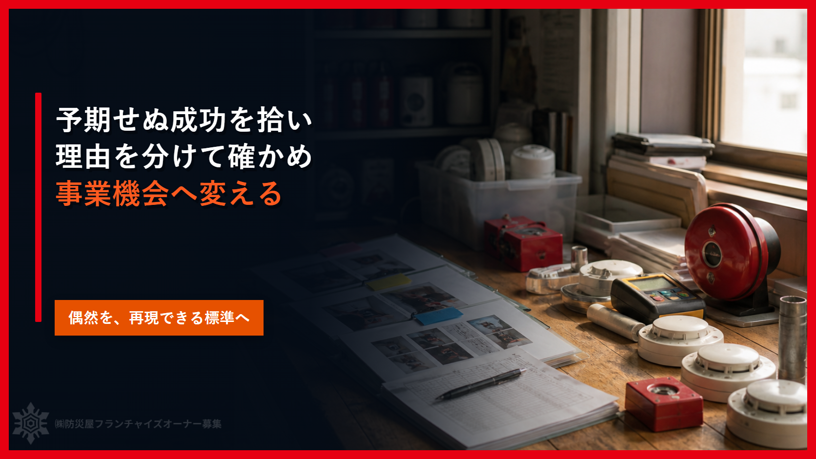 予期せぬ成功を事業機会へ変える｜消防設備業で成果の理由を標準化する６工程