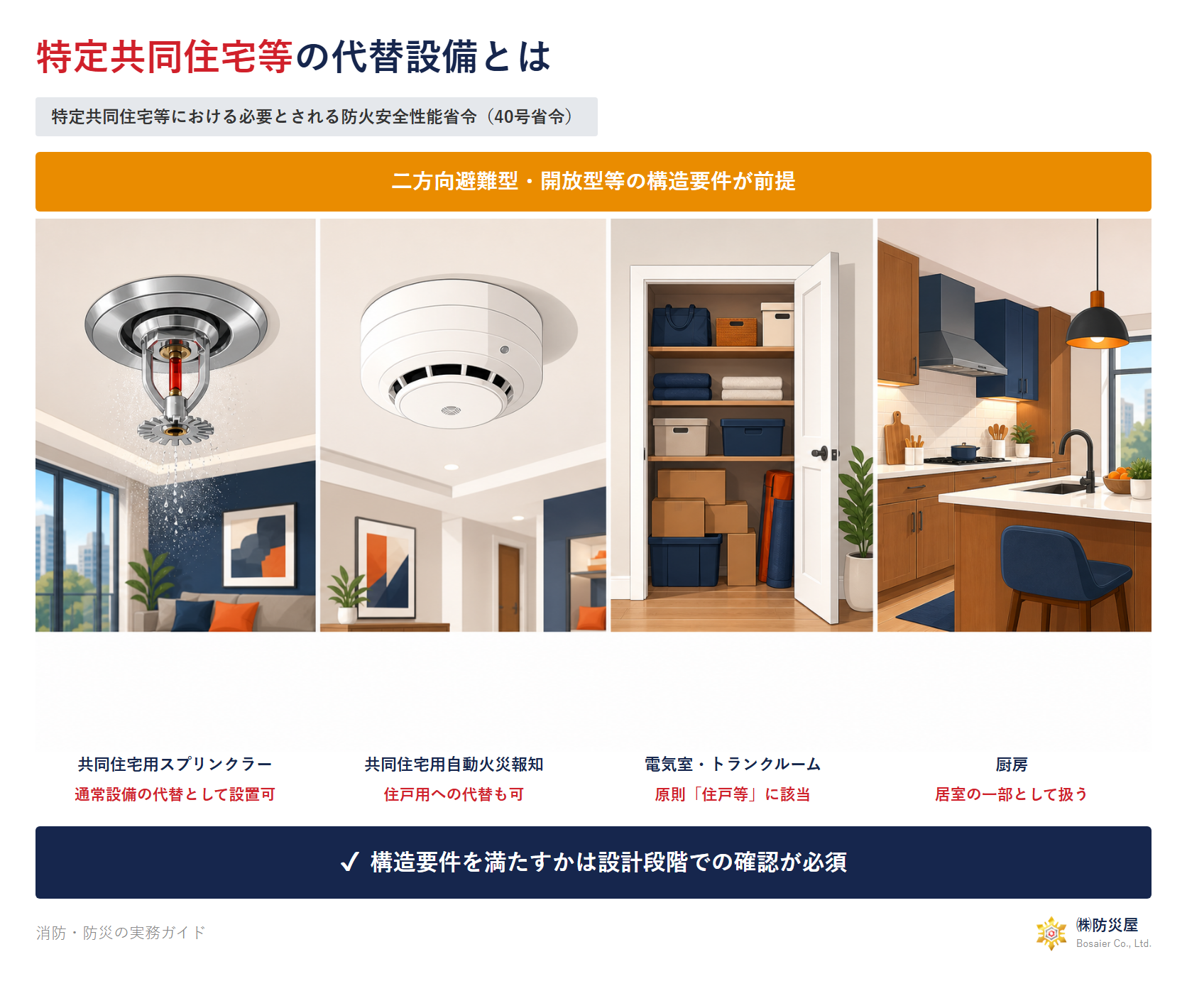 特定共同住宅等の代替設備とは