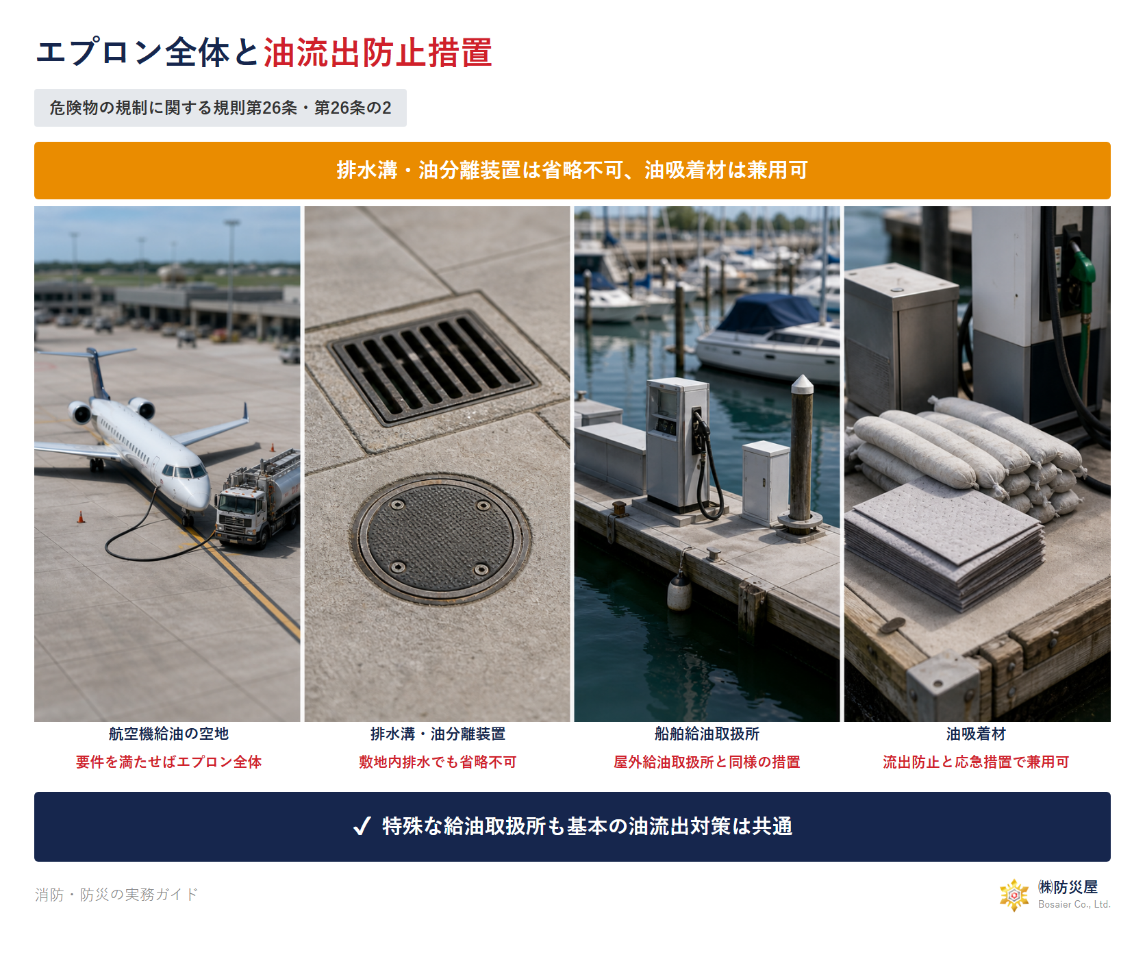 航空機給油取扱所・船舶給油取扱所の図解