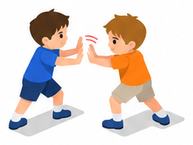 子供がけんかにより受傷した事故が加害ではなく一般負傷に分類されることを示したイメージ