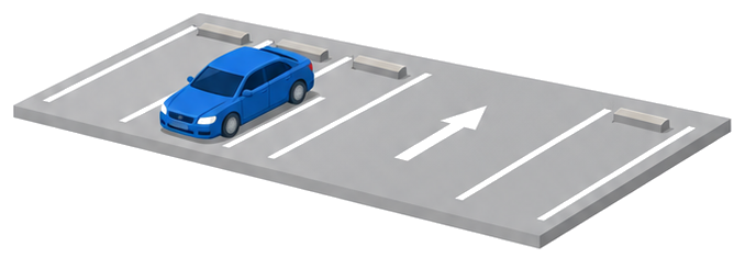 駐車区画と車路を含む駐車場の範囲
