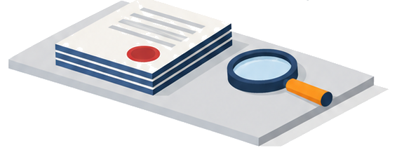 試験結果報告書の内容を確認しているイメージ