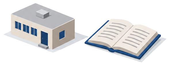 増築改築の範囲と既存部分を示す建物のイラスト